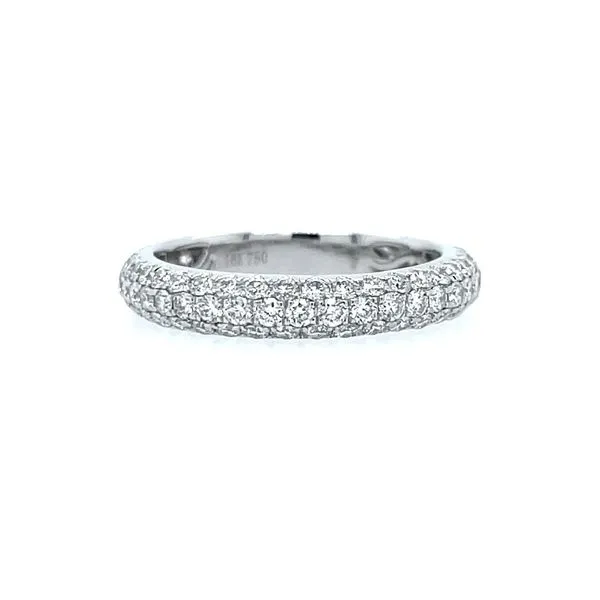 18KW Gold 3 Row Pavé Diamond Ring 1.12 CTW Franzetti Jewelers Austin, TX