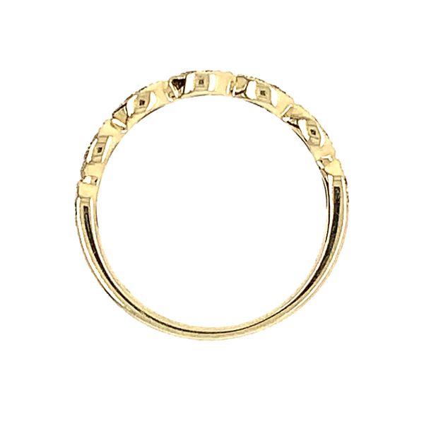 14KY Gold Diamond Band with Milgrain Image 3 Franzetti Jewelers Austin, TX