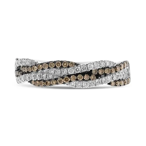 14KW Gold Champagne Diamond Twist Band Franzetti Jewelers Austin, TX