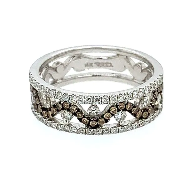14KW Gold Champagne Diamond 6.2 mm Band Image 2 Franzetti Jewelers Austin, TX