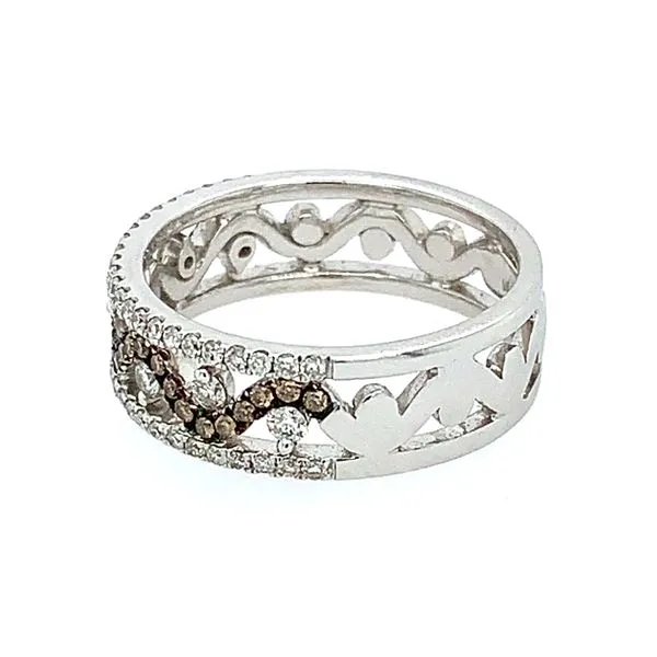 14KW Gold Champagne Diamond 6.2 mm Band Image 3 Franzetti Jewelers Austin, TX