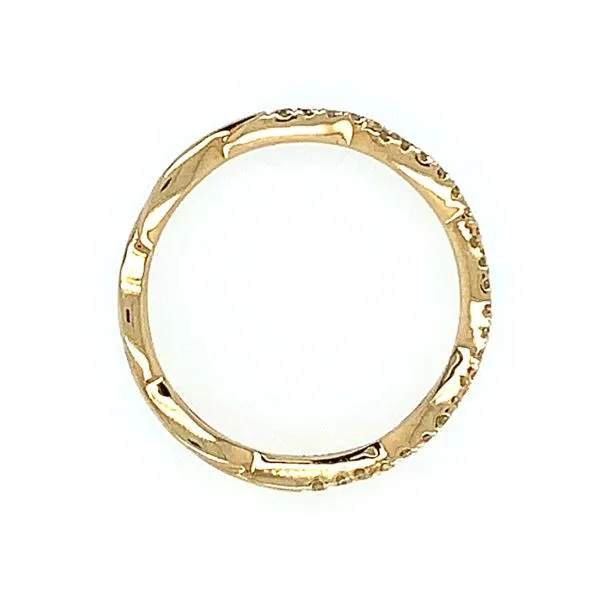 14KY Gold Yellow Diamond Twist Band Image 3 Franzetti Jewelers Austin, TX