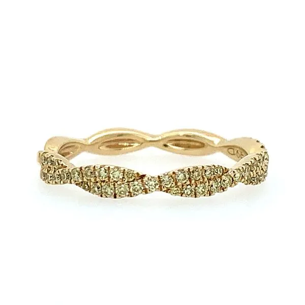 14KY Gold Yellow Diamond Twist Band Franzetti Jewelers Austin, TX