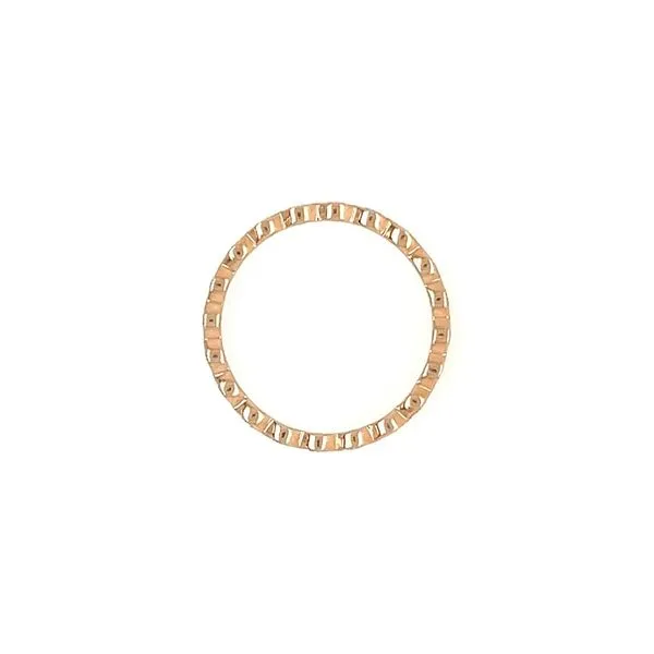 14KR Gold Diamond Eternity Band with Rope Design & Milgrain Texture Image 4 Franzetti Jewelers Austin, TX