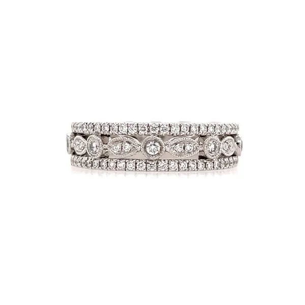 14KW Gold Halfway Diamond Anniversary Ring Franzetti Jewelers Austin, TX