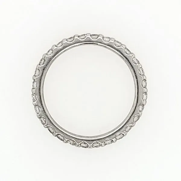 Platinum Round Diamond Eternity Band 0.84 CTW Image 3 Franzetti Jewelers Austin, TX