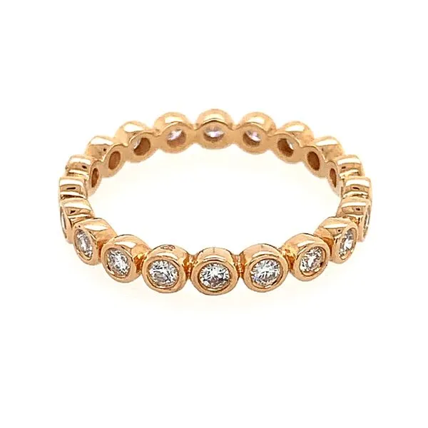 18KR Gold Bezel Set Diamond Eternity Band 0.49 CTW Franzetti Jewelers Austin, TX