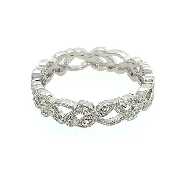 14KW Gold Sculptural Diamond Band Image 3 Franzetti Jewelers Austin, TX