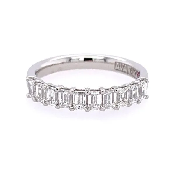 18KW Gold 1.15 CTW Emerald Diamond Band Image 3 Franzetti Jewelers Austin, TX