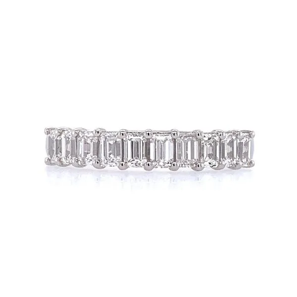 18KW Gold 1.15 CTW Emerald Diamond Band Franzetti Jewelers Austin, TX