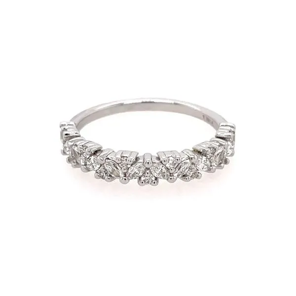 14KW Gold 0.51 CTW Marquise & Round Diamond Band Image 4 Franzetti Jewelers Austin, TX