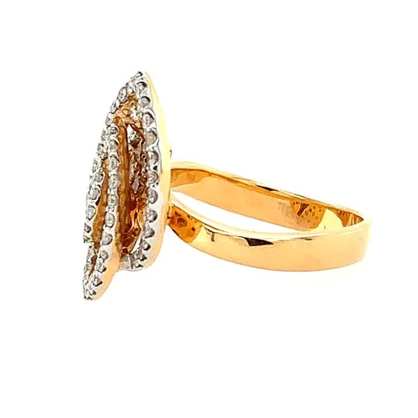18KR Gold 2 Marquise Shape Design Fashion Ring with Diamonds Image 2 Franzetti Jewelers Austin, TX