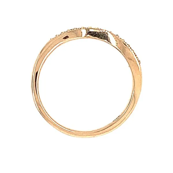10KR Gold Ring with S Shaped Curved Row of Diamonds Image 4 Franzetti Jewelers Austin, TX