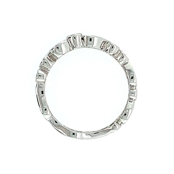 18KW Gold Vine Design Ring with Bezel Set Diamonds Image 3 Franzetti Jewelers Austin, TX