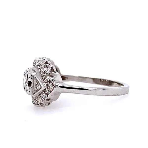Estate: 14KW Gold Old European Cut 2 Diamond Ring with Diamonds Image 3 Franzetti Jewelers Austin, TX