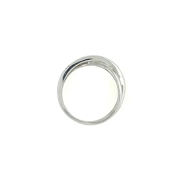 14KW Gold Crossover Ring with Diamonds Image 4 Franzetti Jewelers Austin, TX