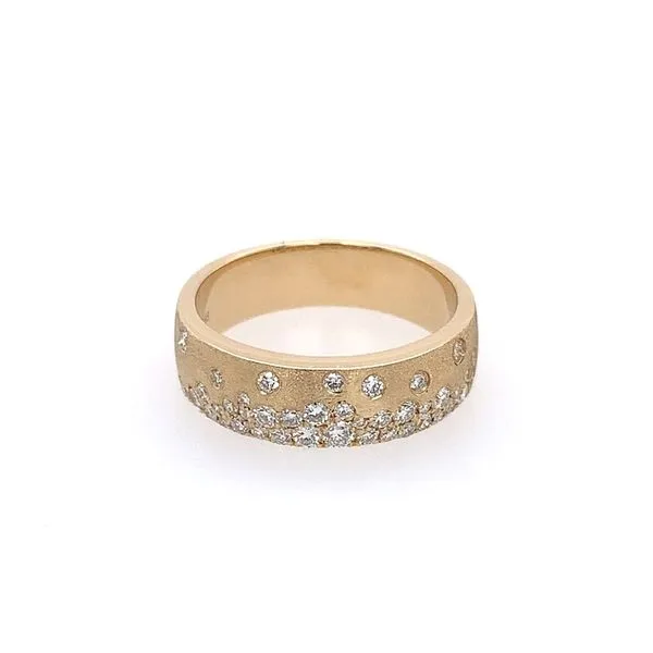 14KY Gold Confetti Diamond Flush Set Ring Image 2 Franzetti Jewelers Austin, TX