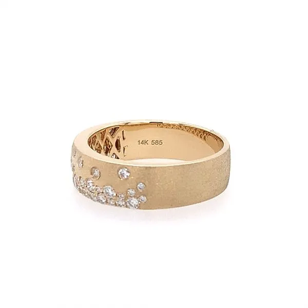 14KY Gold Confetti Diamond Flush Set Ring Image 3 Franzetti Jewelers Austin, TX