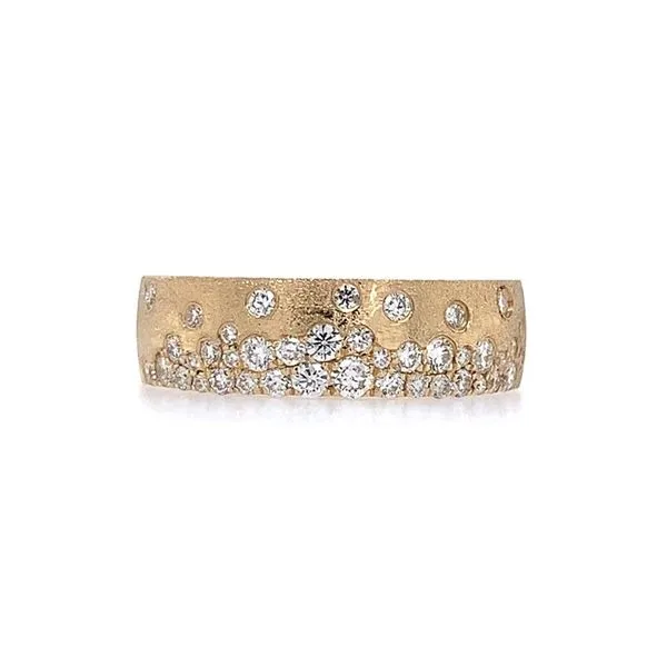 14KY Gold Confetti Diamond Flush Set Ring Franzetti Jewelers Austin, TX