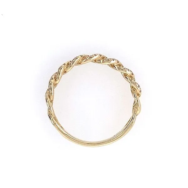 14KY Gold Diamond Pave Open Link Ring Image 4 Franzetti Jewelers Austin, TX