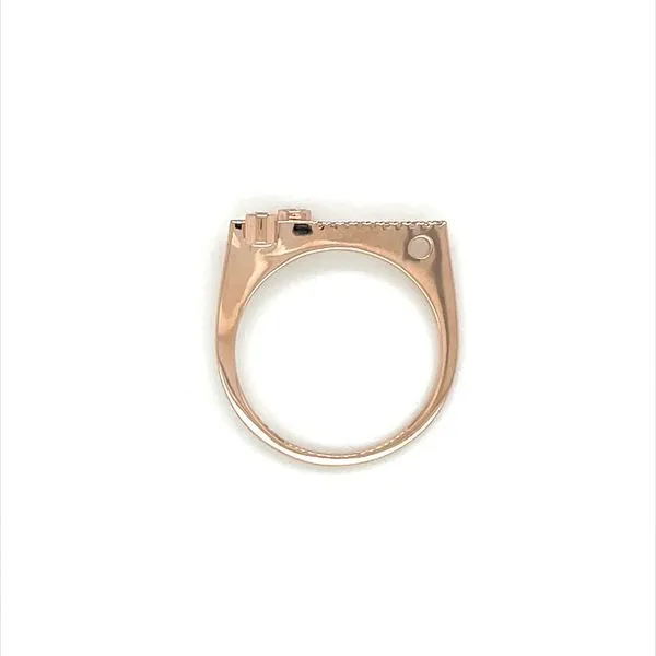 14KR Gold Flat Top Diamond Ring Image 4 Franzetti Jewelers Austin, TX