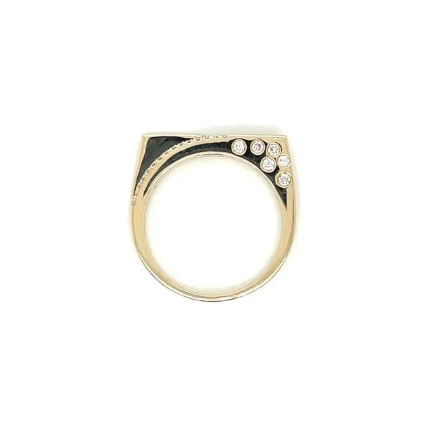 14KY Gold Flat Split Shank Diamond Ring Image 4 Franzetti Jewelers Austin, TX