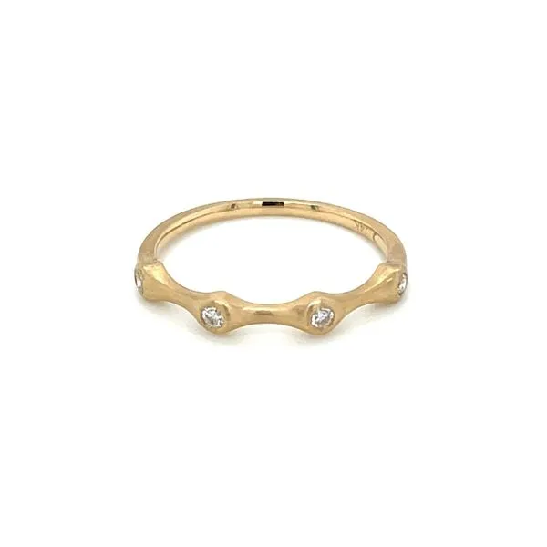 14KY Gold 4 Round Diamond Ring with Satin Finish Franzetti Jewelers Austin, TX