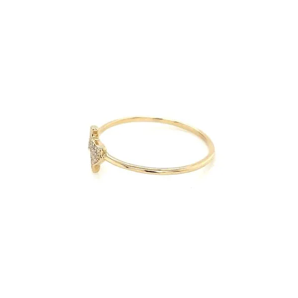 14KY Gold State of Texas Shape Pavé Diamond Ring Image 4 Franzetti Jewelers Austin, TX