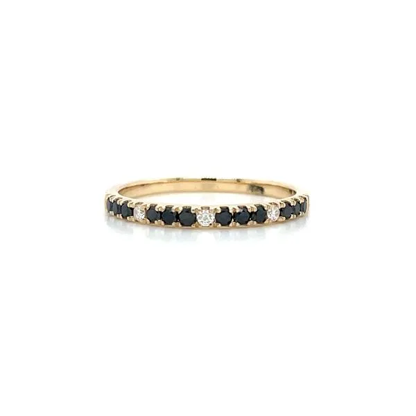 14K Yellow Gold Black Diamond & White Diamond Band Franzetti Jewelers Austin, TX