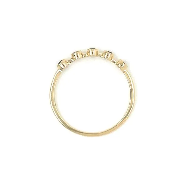 14K Yellow Gold 5 Bezel Set Black Diamond Ring Image 5 Franzetti Jewelers Austin, TX