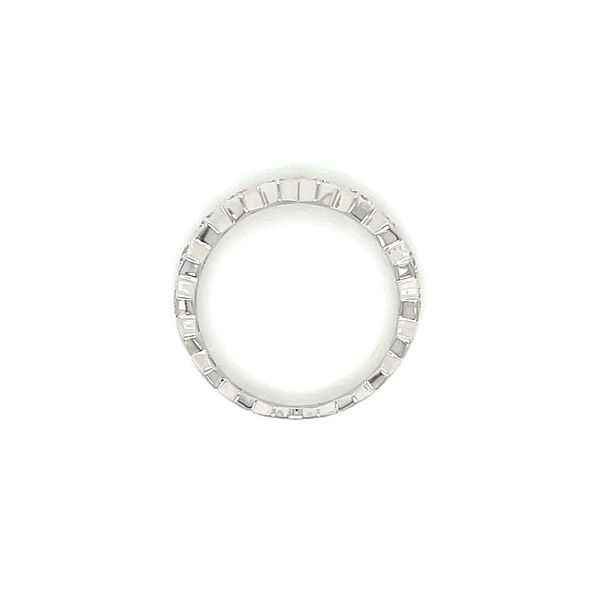 18KW Gold Geometric Hexagon Ring with 10 Round Diamonds Image 5 Franzetti Jewelers Austin, TX