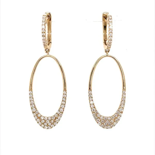 14KY Gold Pave' Diamond Dangle Earrings Franzetti Jewelers Austin, TX