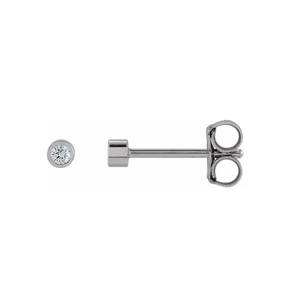 14KW Diamond Micro Bezel Set Earrings Image 2 Franzetti Jewelers Austin, TX