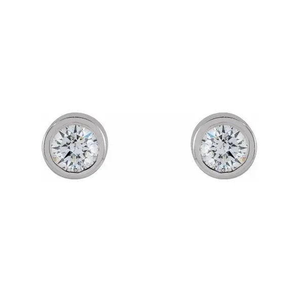 14KW Diamond Micro Bezel Set Earrings Franzetti Jewelers Austin, TX