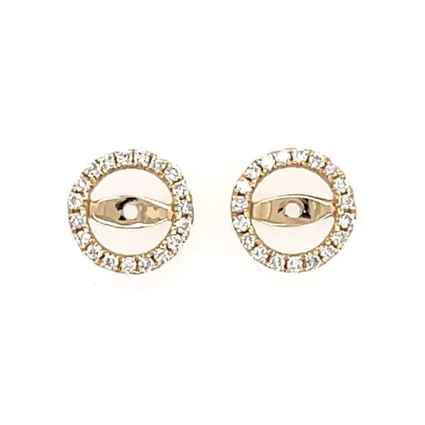 14K Yellow Gold Diamond Earring Jackets 0.19 CTW Image 2 Franzetti Jewelers Austin, TX