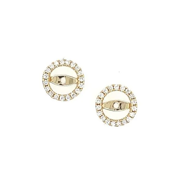 14K Yellow Gold Diamond Earring Jackets 0.19 CTW Franzetti Jewelers Austin, TX