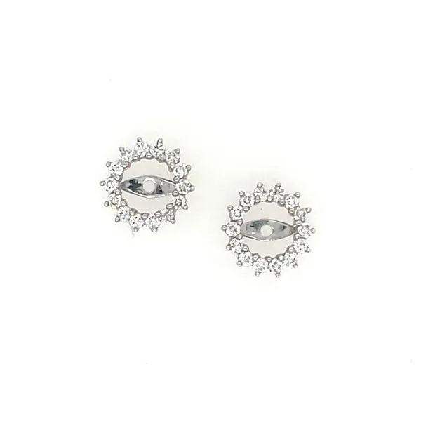 14K White Gold Diamond Earring Jackets 0.31 CTW Franzetti Jewelers Austin, TX