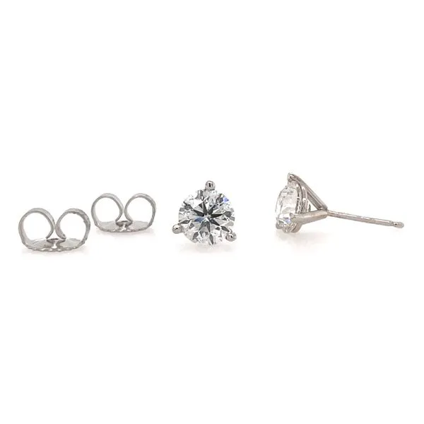 14KW Gold 3 Prong 2.02 CTW GHI SI3-I1 Diamond Stud Earrings Image 3 Franzetti Jewelers Austin, TX