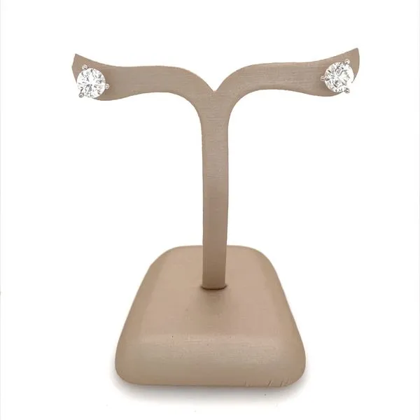 14KW Gold 3 Prong 2.02 CTW GHI SI3-I1 Diamond Stud Earrings Image 5 Franzetti Jewelers Austin, TX