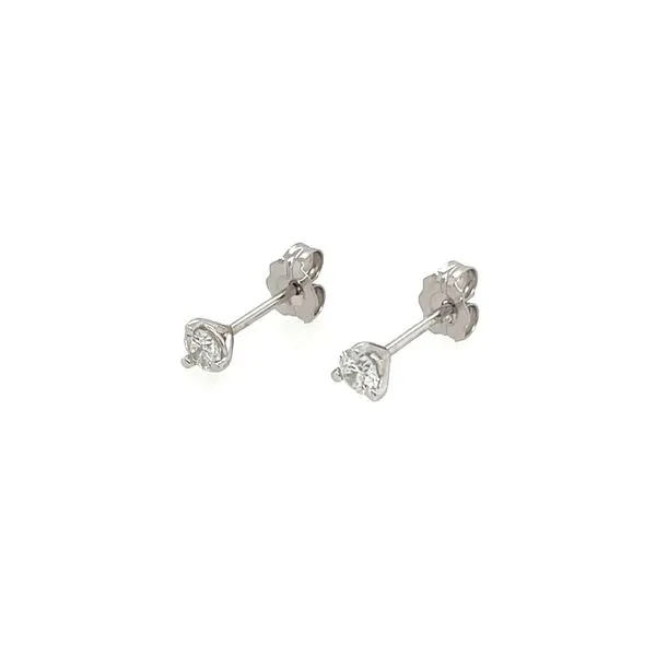 14KW Gold 3 Prong 1/5 CTW HI SI3-I1 Diamond Stud Earrings Image 3 Franzetti Jewelers Austin, TX