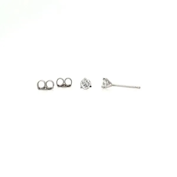 14KW Gold 3 Prong 1/5 CTW HI SI3-I1 Diamond Stud Earrings Image 4 Franzetti Jewelers Austin, TX