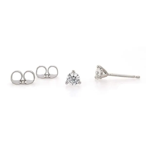 14KW Gold 3 Prong 1/3 CTW GHI SI3-I1 Diamond Stud Earrings Image 3 Franzetti Jewelers Austin, TX