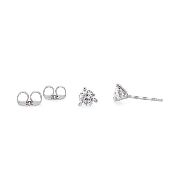 14KW Gold 3 Prong 1/2 CTW GHI SI3-I1 Diamond Stud Earrings Image 3 Franzetti Jewelers Austin, TX