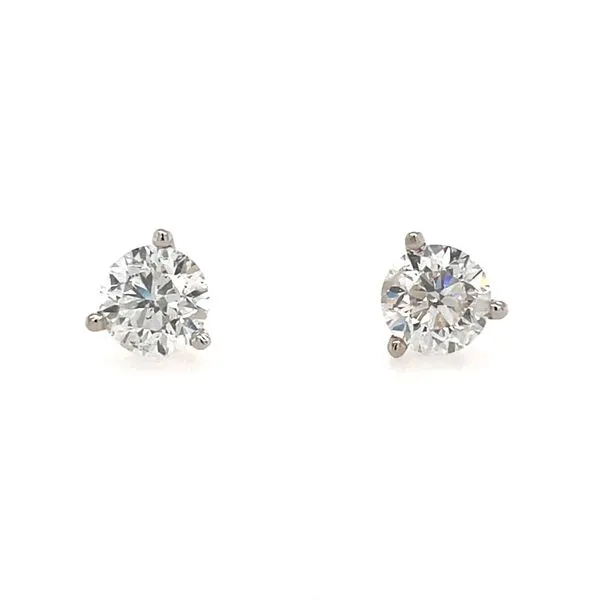 14KW Gold 3 Prong 2.07 CTW GHI SI3-I1 Diamond Stud Earrings Franzetti Jewelers Austin, TX