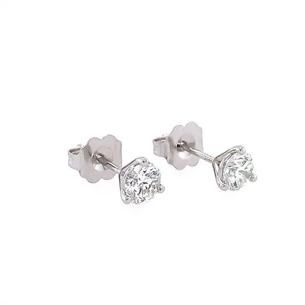 14KW Gold 3 Prong 3/4 CTW GHI SI3-I1 Diamond Stud Earrings Image 4 Franzetti Jewelers Austin, TX