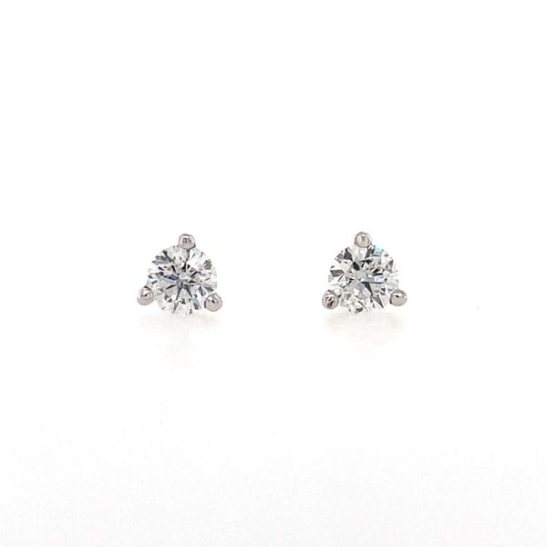 14KW Gold 3 Prong 1/3 CTW GHI SI3-I1 Diamond Stud Earrings Franzetti Jewelers Austin, TX