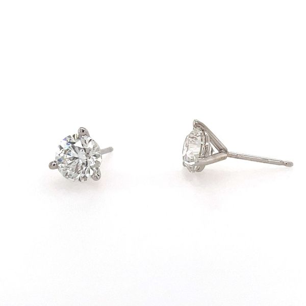 14KW Gold 3 Prong 2 CTW GHI I1 Diamond Stud Earrings Image 2 Franzetti Jewelers Austin, TX