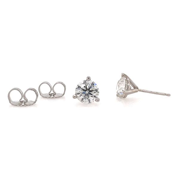 14KW Gold 3 Prong 2 CTW GHI I1 Diamond Stud Earrings Image 3 Franzetti Jewelers Austin, TX