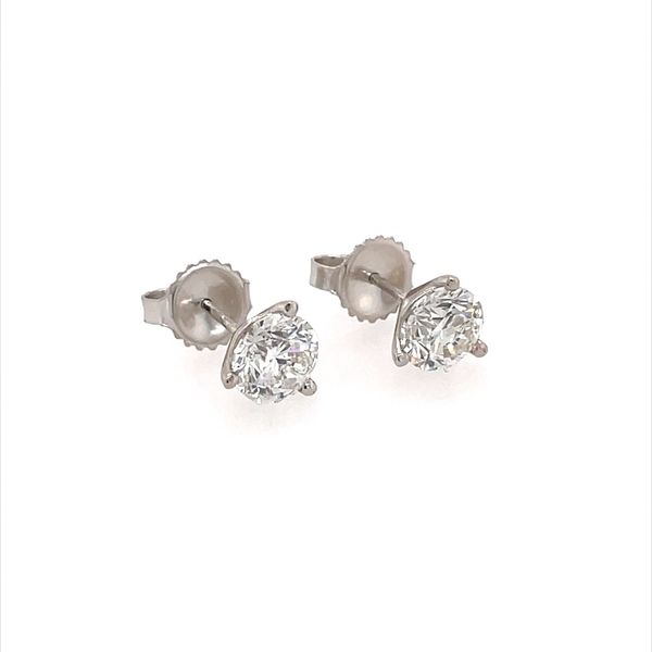 14KW Gold 3 Prong 2 CTW GHI I1 Diamond Stud Earrings Image 4 Franzetti Jewelers Austin, TX