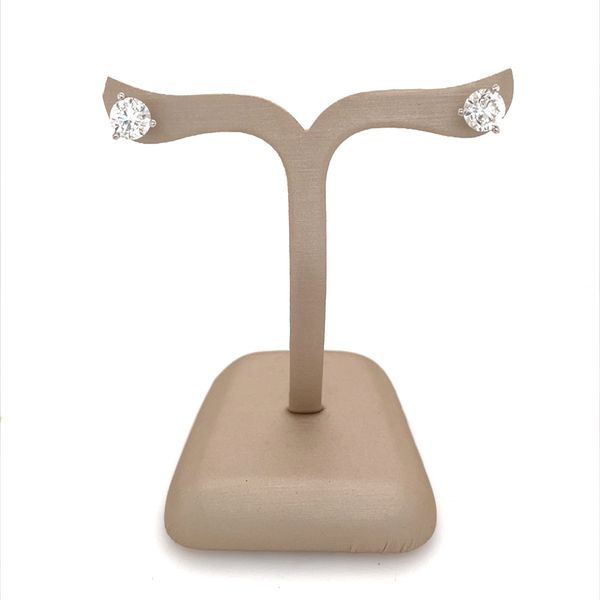 14KW Gold 3 Prong 2 CTW GHI I1 Diamond Stud Earrings Image 5 Franzetti Jewelers Austin, TX